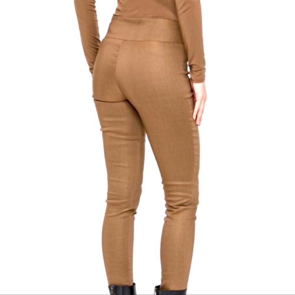 Sarah Pacini Stretch Linen Slim Fit Pant